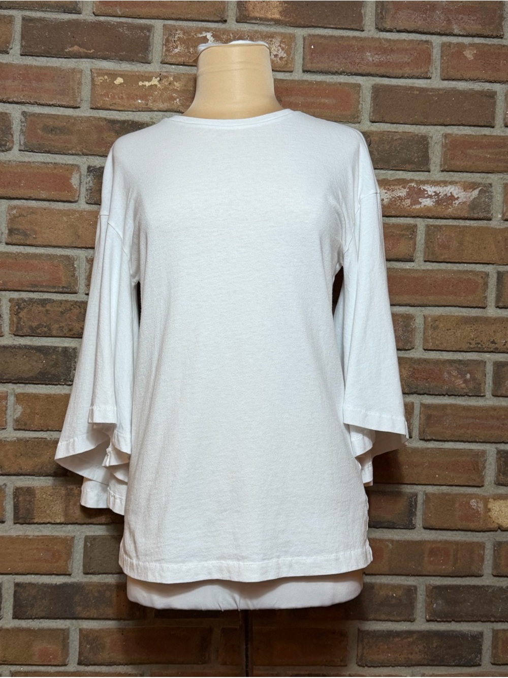 Citizens of Humanity White Bell Sleeve Top Womens M Cotton USA Made
